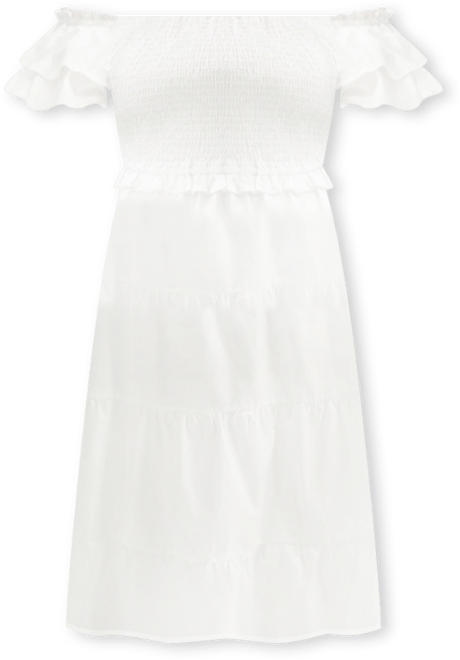 June + Vie Women's Plus Size Smocked Tiered Maxi Dress