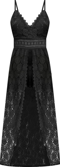 Women's Lace Maxi Overlay Romper