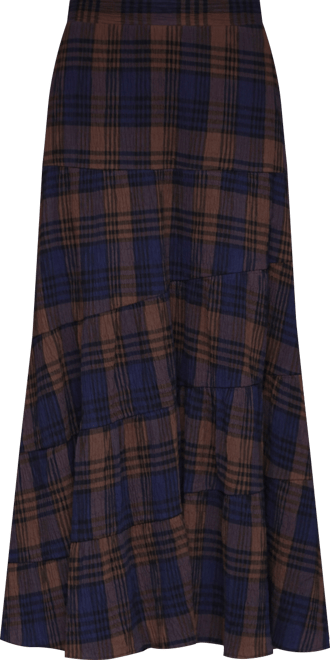 Women's Printed Tiered Maxi Skirt