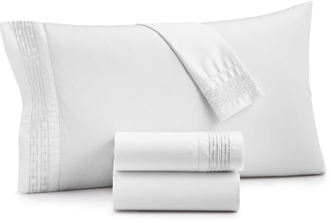 Chain Links Embroidered 500 Thread Count Pima Cotton Fitted Sheet, King, Exclusively at Macy's