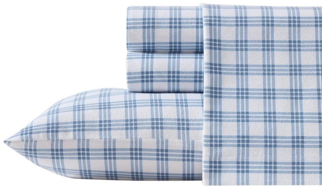 Printed Cotton Flannel 4-Pc. Sheet Set, Queen