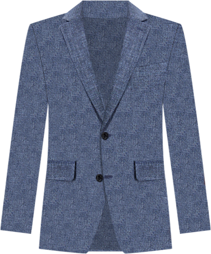 Men's Modern-Fit Textured Blue Sport Coat