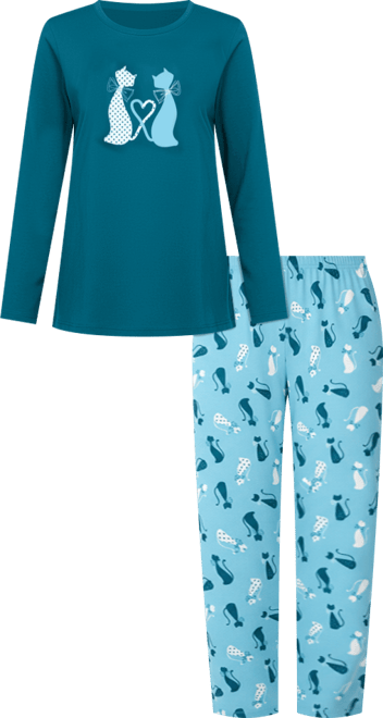 Women's Long Sleeve Knit Pj Set