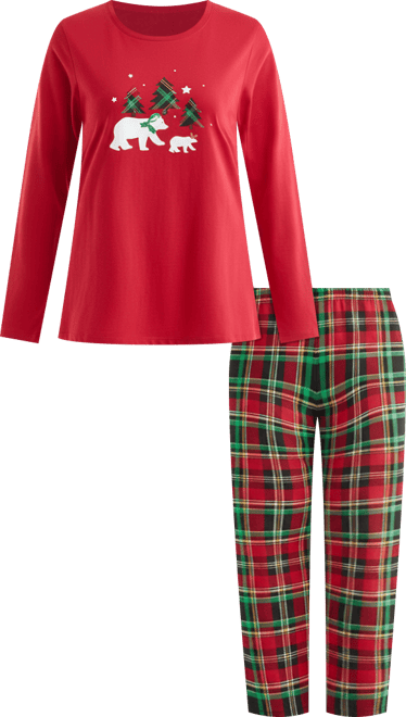 Women's Long Sleeve Knit Pj Set