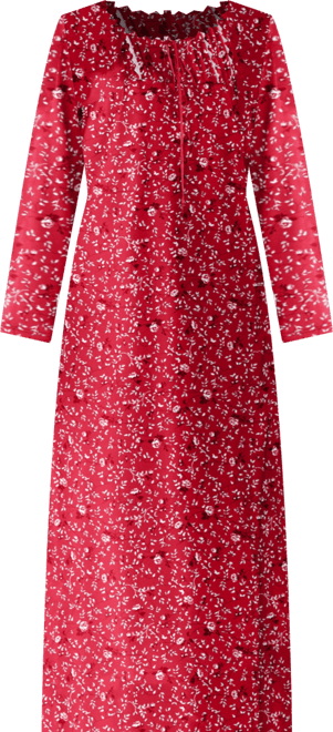 Women's Floral Knit Gown