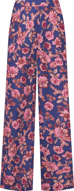 Women's Pull-On Printed Wide-Leg Pants
