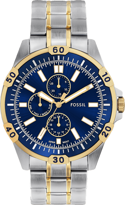 Men's Garrett Multifunction Two-Tone Stainless Steel Watch, 44mm