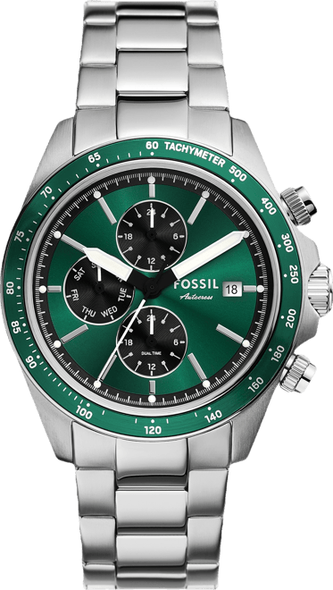 Men's Autocross Multifunction Stainless Steel Watch, 42mm