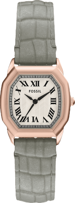 Women's Harlow Three-Hand Gray Croco Leather Watch, 27mm