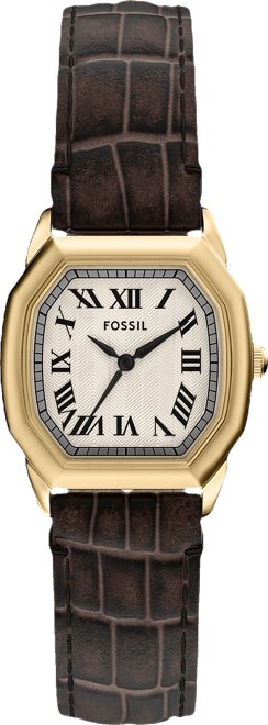 Women's Harlow Three-Hand Brown Croco Leather Watch, 27mm