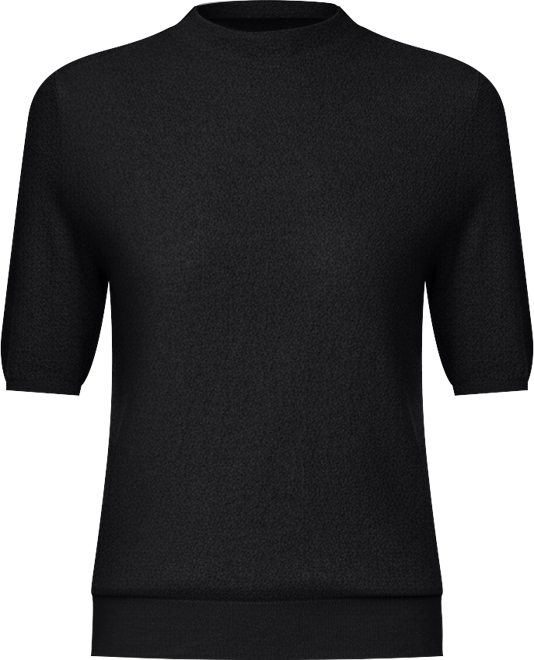 Women's Funnel Neck Short Sleeve Sweater | 75% Merino Wool 25% Silk Ultra Soft Fine-gauge Knit Top | Machine Washable
