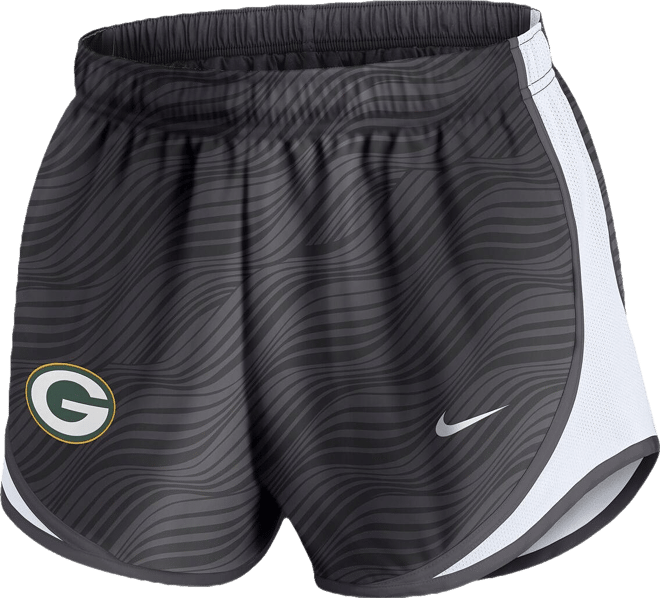 Women's Anthracite Green Bay Packers Tempo Performance Shorts