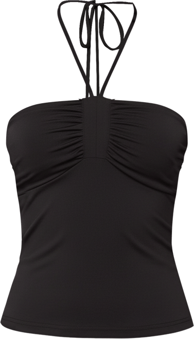 Women's Carmel Bead Ruched Halter Top