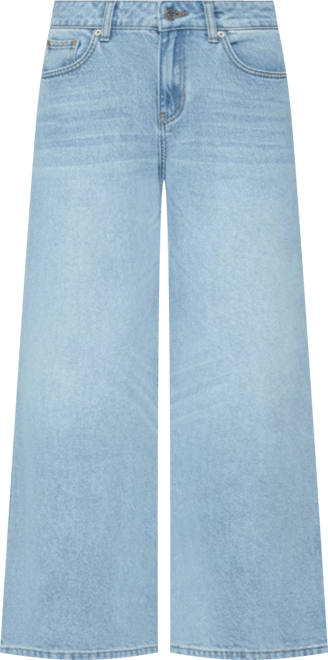 Womens Low Rise Wide Leg Jeans