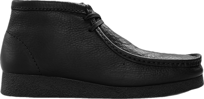 Clarks Wallabee EVO Moc Toe Slip On Boots, Black Leather | Boots