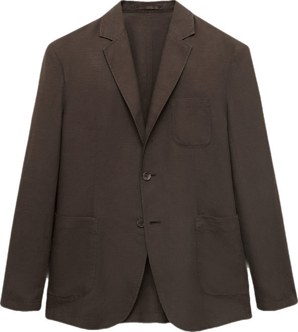 Men's Slim-Fit Linen Suit Blazer