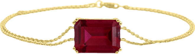 Gemstone Bracelet in 14k Gold-Plated Sterling Silver