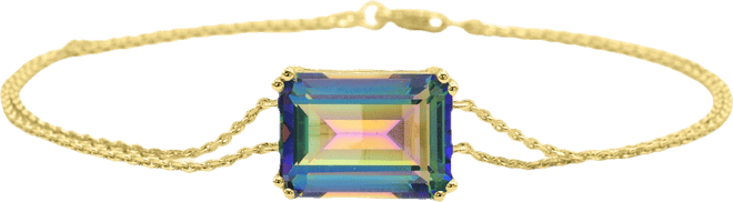 Gemstone Bracelet in 14k Gold-Plated Sterling Silver