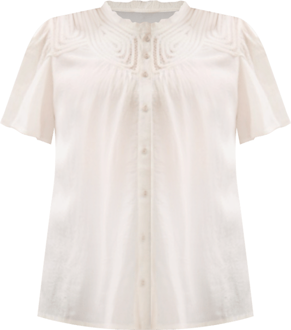 Women's Kew Lace Insert Angel Sleeve Shirt