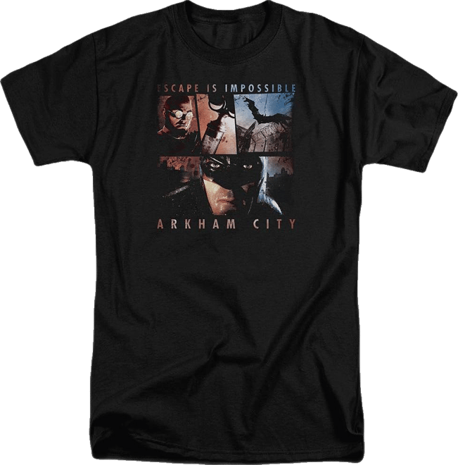 Big & Tall Arkham City Escape Is Impossible Short Sleeve Adult Tee / T-Shirt