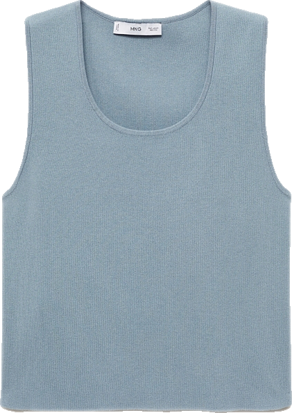 Women's Low-Cut Knitted Crop Top