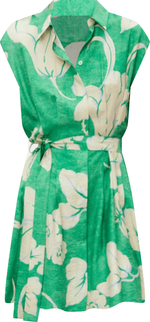 Women's Belt Printed Dress