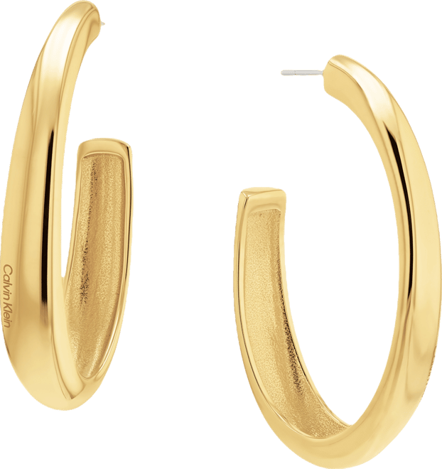 Medium Modern Purity C-Hoop Earrings, 1.97"