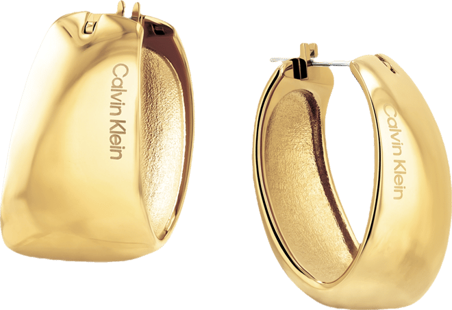 Small Modern Purity Hoop Earrings, 0.97"