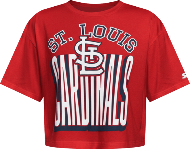 Women's Red St. Louis Cardinals Play the Ball Boxy Cropped T-Shirt