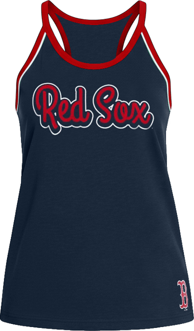 Women's Navy Boston Red Sox Curveball Racerback Tank Top