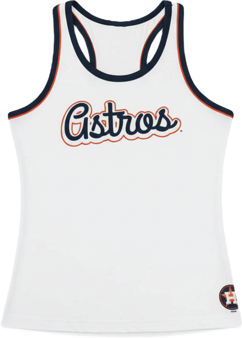 Women's White Houston Astros Curveball Tank Top