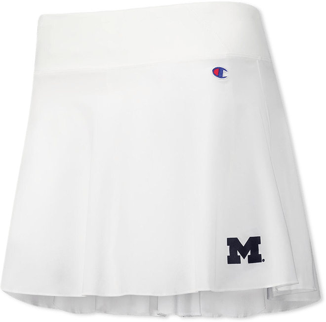 Women's White Michigan Wolverines Tailgate Soft Touch Skort