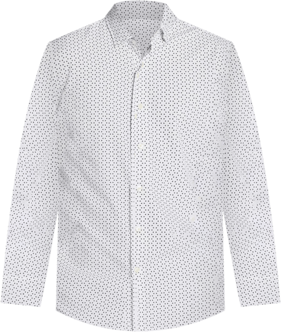 Awearness Kenneth Cole CHILLFLEX Slim Fit 4-Way Stretch Button Up Shirt,  White - Size: S | Long Sleeve Button Up Shirts | Men's Wearhouse