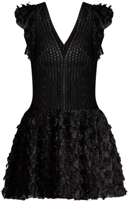 【Tadashi Shoji】Minx Flower Embellished Mini Dress Black Tadashi Shoji Women's Minx Flower Embellished Mini Dress