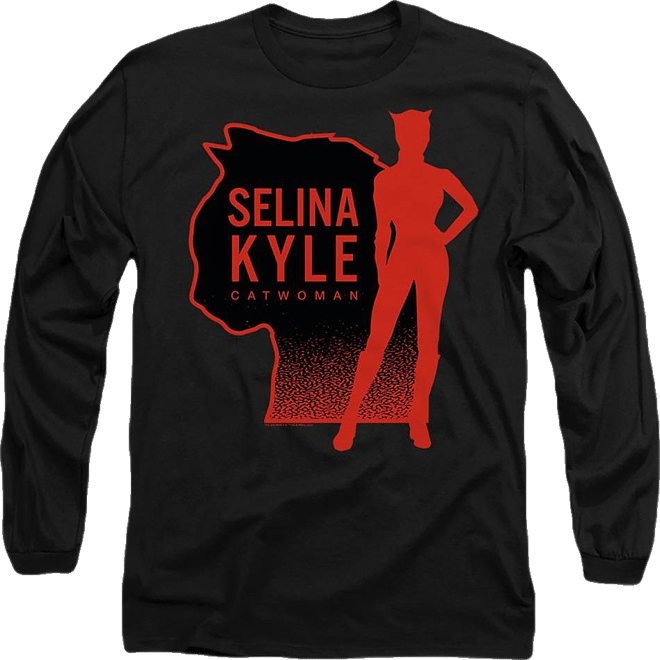 Men's The Selina Kyle Catwoman Long Sleeve Adult Tee / T-Shirt