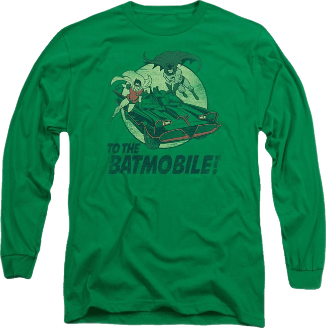 Classic Tv Mens To The Batmobile Long Sleeve Adult Tee / T-Shirt