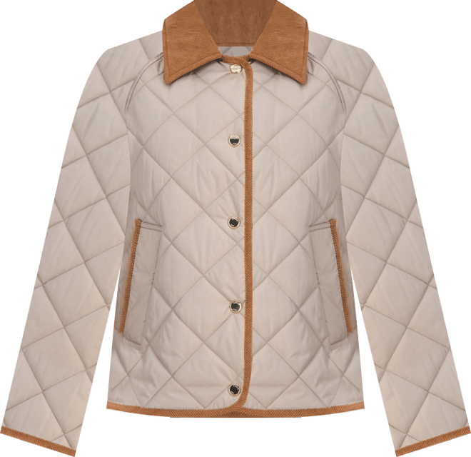 Women's Reversible Quilted Corduroy-Trim Coat