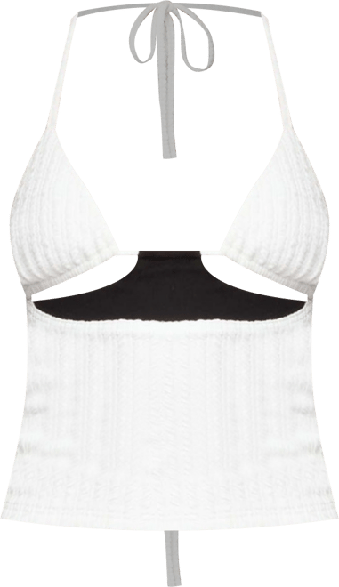 Women's Powell Textured Cut Out Halter Top