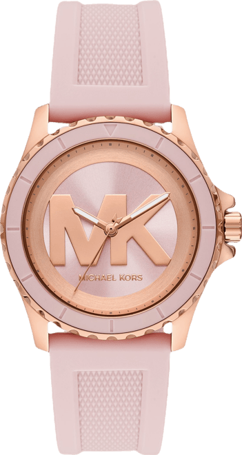 Women's Everest Three-Hand Blush Pink Silicone Watch, 40mm