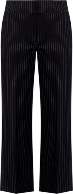 Petite Ponte Pinstripe Mid-Rise Pull-On Pants