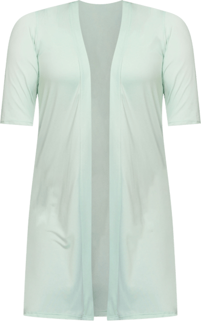 Plus Size Knee Length Duster Cardigan Sweater