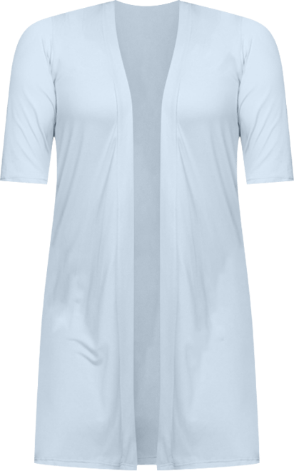 Plus Size Knee Length Duster Cardigan Sweater