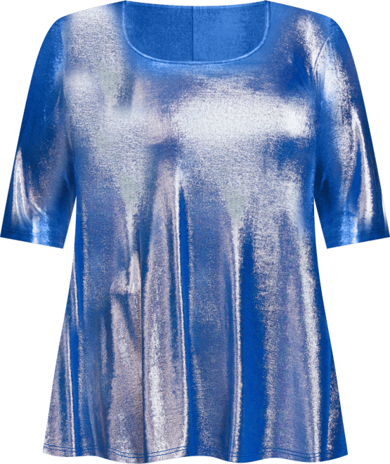 Plus Size Scoop Neck Flared Tunic Top