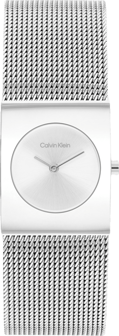 Women's Ck Pulse Silver Tone Stainless Steel Mesh Bracelet Watch 21.5mm