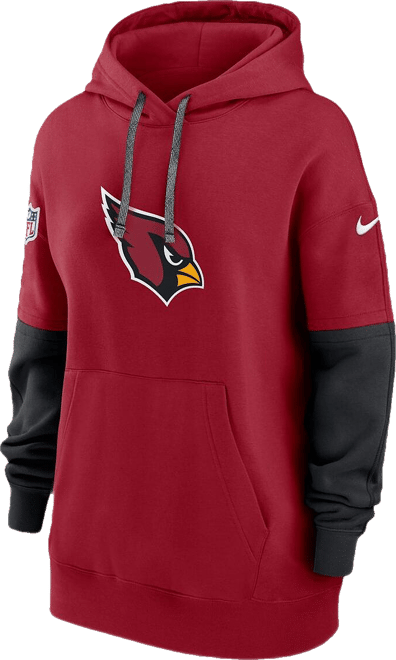 Women's Cardinal Arizona Cardinals 2024 Sideline Essential Fleece Pullover Hoodie