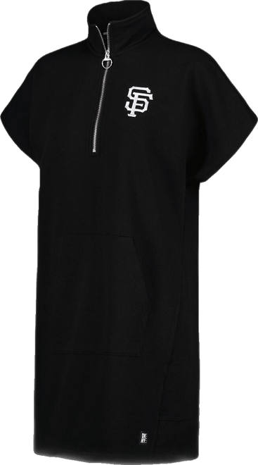 Women's Black San Francisco Giants Emily Quarter-Zip Sneaker Dress