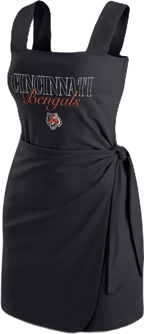 Women's Black Cincinnati Bengals Wrap Dress
