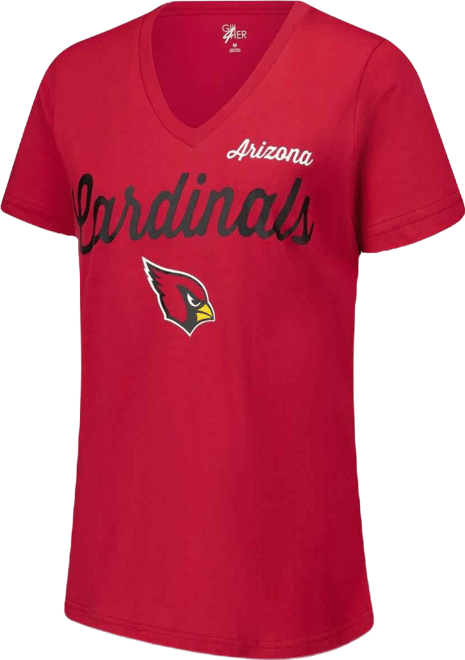 Women's Cardinal Arizona Cardinals Post Season V-Neck T-Shirt