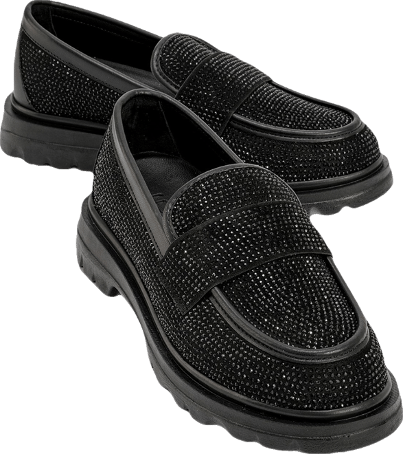 Babel Stone Embellished Suede Loafer (Women)