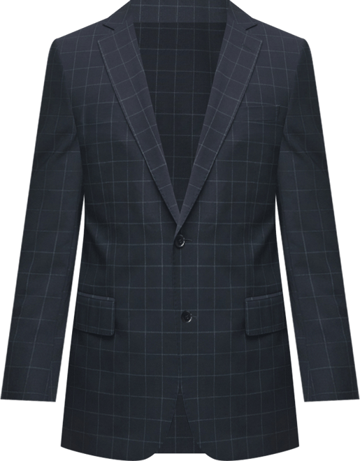 Men's Classic-Fit Windowpane Suit Jacket